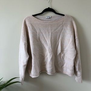 Madewell Peach boat neck sweater
